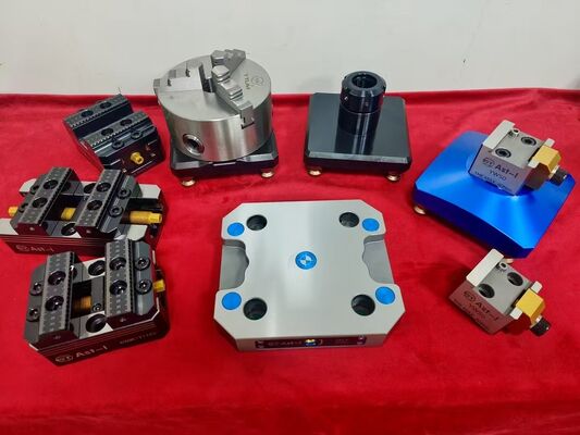 Hardened Steel Axis Fixtures with 18KN Locking Force for 3/4/5 Axis CNC Machining
